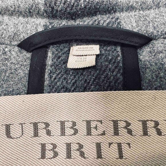 Authentic BURBERRY Brit Line Fur and hooded Wool Coat • size 4 - Picture 4 of 6